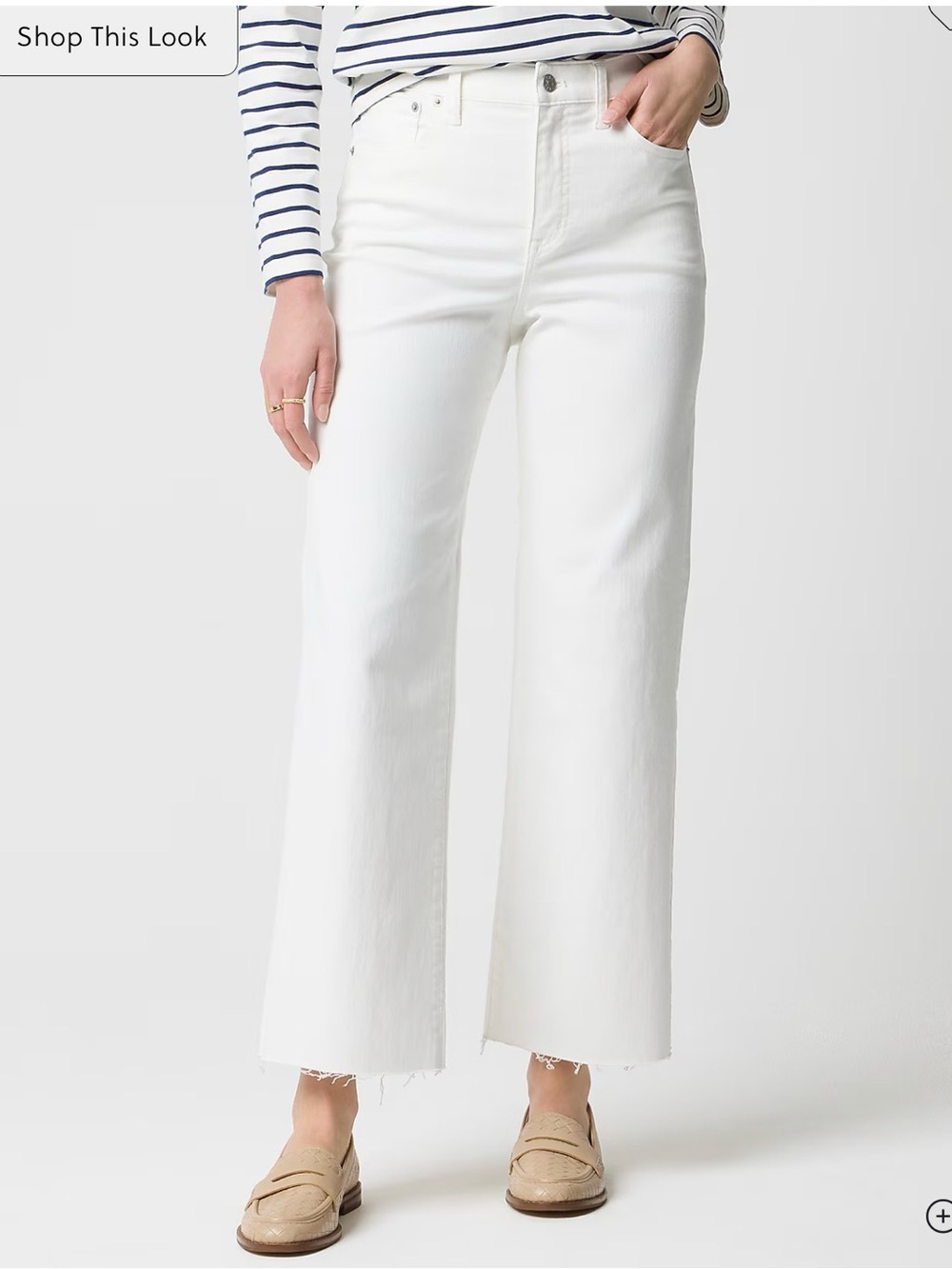 J. Crew Wide-leg cropped jean in all-day stretch